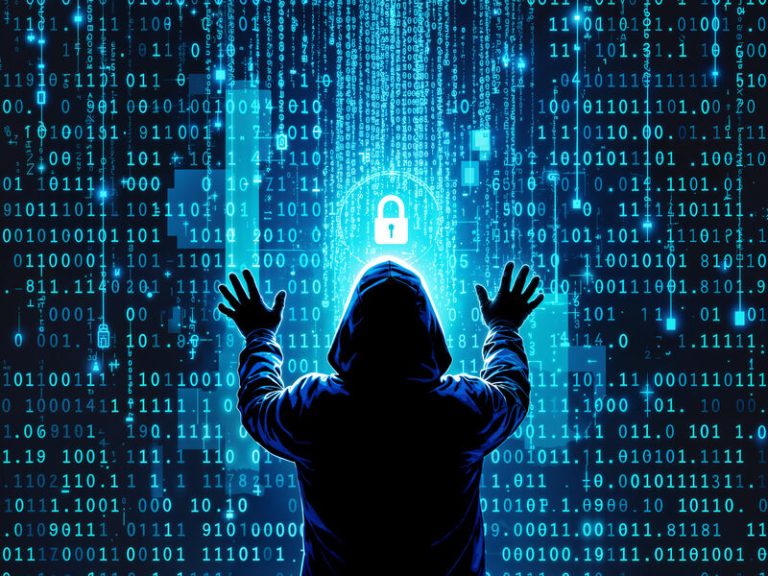 Editorial illustration of business leaders and security analysts reviewing cyber risk dashboards, threat maps, and operational alerts in a modern boardroom.